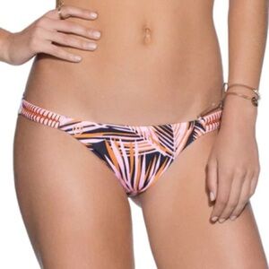 Maaji malpelo sunset Palm Reversible crochet stitch cheeky Bikini Bottoms Size S